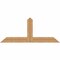 Ekena Millwork Portland Timber Gable Bracket, Western Red Cedar, 60"W x 25"H x 1 1/2"D x 5 1/2"F, 10/12 Pitch GBW060X25X0206POR00SWR - alternate 1